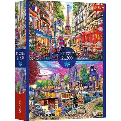 Trefl 37496 - European capitals - 2 x 500 db-os puzzle