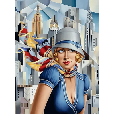 Trefl 20251 - Catherine Abel - Summer in the City - 200 db-os Wooden Contour Fa Puzzle