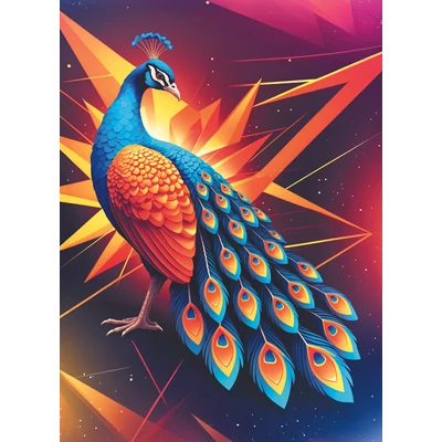 Trefl 94160 - Páva - 200 db-os Wooden Contour Fa Puzzle