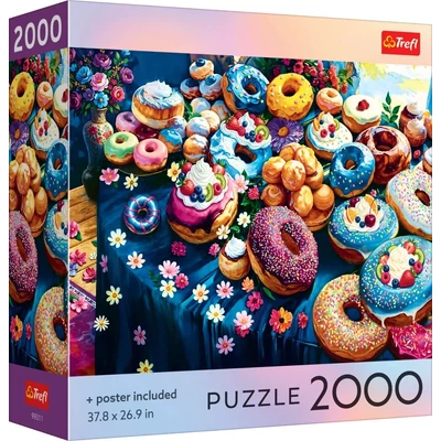 Trefl 99311 - Színes fánkok - 2000 db-os USA Collection puzzle 