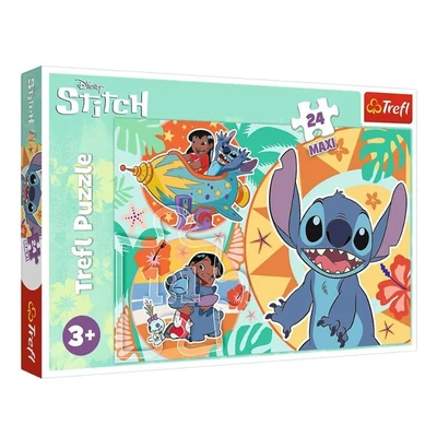 Trefl 14365 - Lilo és Stitch - Vakáció - 24 db-os Maxi puzzle
