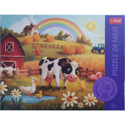 Trefl 14421 - Tehén a farmon - 24 db-os Maxi puzzle