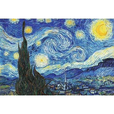 Trefl 37544 - Csillagos éj, Van Gogh - 500 db-os puzzle kerettel