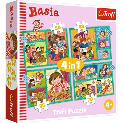 Trefl 34606 - Basia - 4 az 1-ben puzzle (35,48,54,70 db-os)