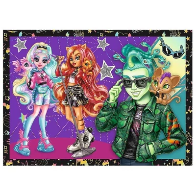 Trefl 34655 - Monster High - An electrifying day - 4 az 1-ben puzzle (35,48,54,70 db-os)