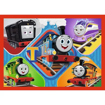 Trefl 34619 - Thomas és barátai - 4 az 1-ben puzzle (12,15,20,24 db-os)