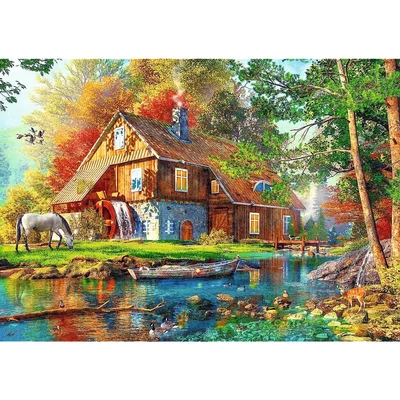 Trefl 37484 - Cottage by the river - Dominic Davison - 500 db-os puzzle