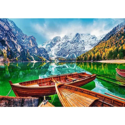 Trefl 37486 - Lake Braies, Italy - 500 db-os puzzle