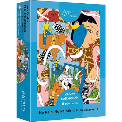 Trefl 37423 -No Pain, No Painting, Rupprecht- UFT Velvet Soft-Touch puzzle 500 db-os