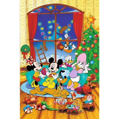Trefl 37602 - 40 Éves Jubileum - Disney - Mickey Egér és Barátai - Karácsony - 600 db-os puzzle