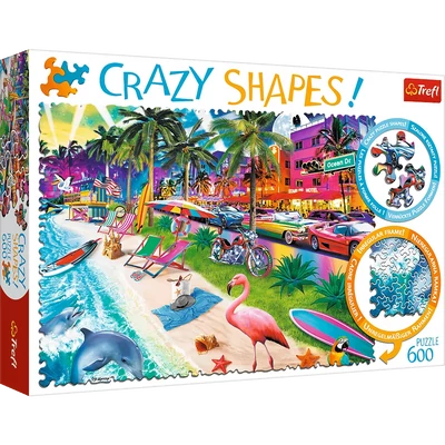 Trefl 11132 - Crazy Shapes - Miami Beach-600 db-os puzzle