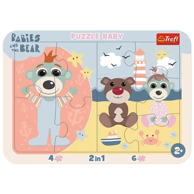 Trefl 80028 - Baba macik - 10 db-os keretes puzzle