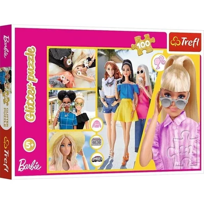 Trefl 14830 - Barbie - 100 db-os Csillám puzzle