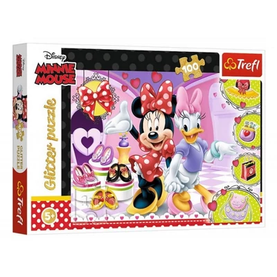 Trefl 14820 - Minnie és Daisy - 100 db-os Csillám puzzle