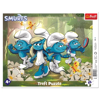 Trefl 31438 - Hupikék Törpikék - 25 db-os keretes puzzle