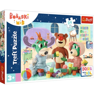 Trefl 24 db-os Maxi puzzle - Bobaski és a Medve - Jó éjszakát! (14325)