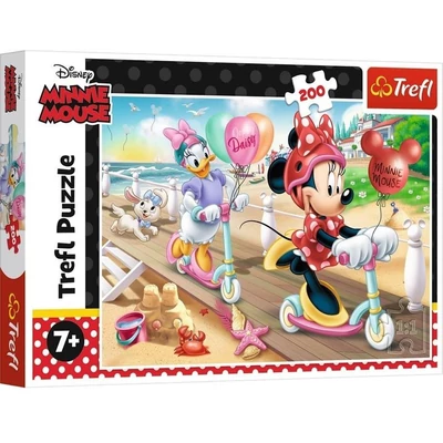 Trefl 13262 - Minnie és Daisy a tengerparton - 200 db-os puzzle