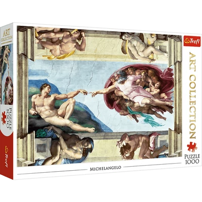 Trefl 10590 - Michelangelo - Ádám teremtése - 1000 db-os puzzle Art