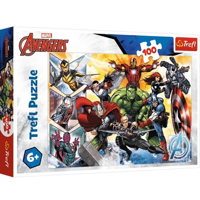 Trefl 16431 - Avengers - Bosszúállók - A csapat ereje - 100 db-os puzzle