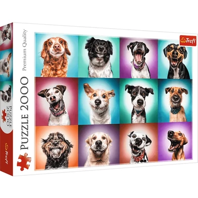 Trefl 27119 - Mókás kutyaportrék - 2000 db-os puzzle