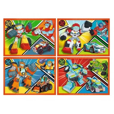 Trefl 34352- Transformers - Mentő Bot Akadémia - 4 az 1-ben (12, 15, 20, 24 db-os) puzzle
