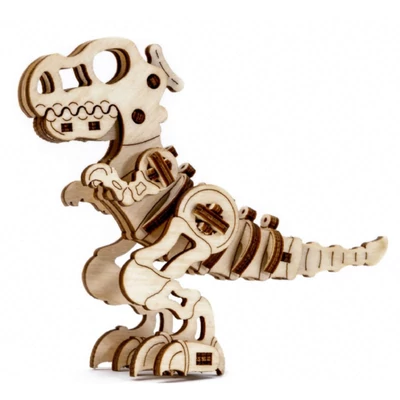 Wooden City MB-018 - T-Rex  - 38 db-os fa puzzle