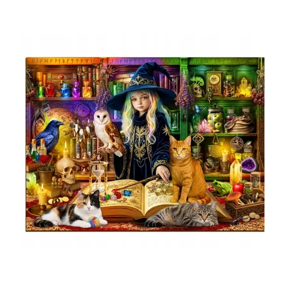 Wooden City NB0822-XL - Magical Library - 1010 db-os fa puzzle