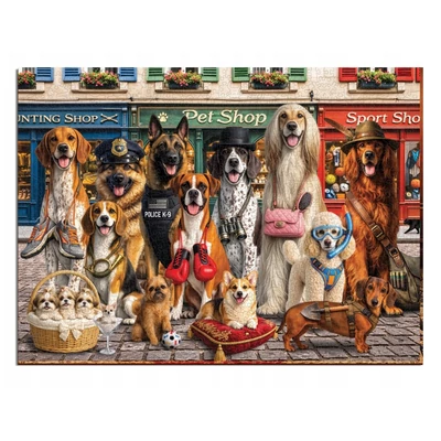 Wooden City NB0824-XL - Dogs About Town - 1010 db-os fa puzzle