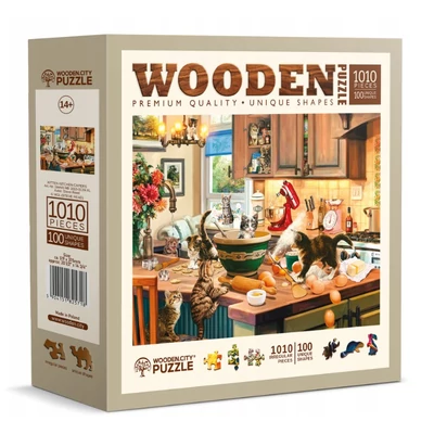 Wooden City NB0825-XL - Royal Cats - 1010 db-os fa puzzle
