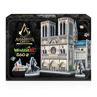 Wrebbit 02023 - Assassin’s Creed Unity - Notre-Dame - 860 db-os 3D puzzle