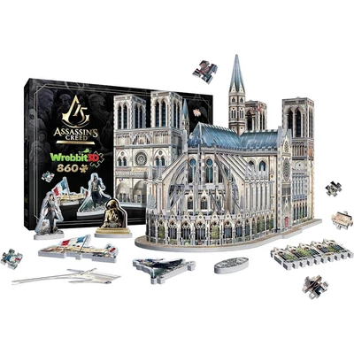 Wrebbit 02023 - Assassin’s Creed Unity - Notre-Dame - 860 db-os 3D puzzle