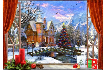 Bluebird puzzle 70190 - Christmas Mountain View - 1000 db-os puzzle