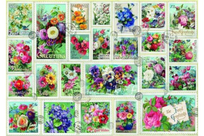 Bluebird 70472 - Stamp Flower Collection - 2000 db-os puzzle