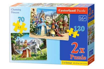 Castorland B-021017 - Bűbájos hercegnő - 2 az 1-ben (70,120 db-os) puzzle