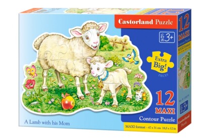 Castorland B-120079 - Bárány az anyukájával - 12 db-os Maxi puzzle
