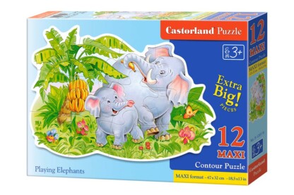 Castorland B-120116 - Játékos elefántok - 12 db-os Maxi puzzle