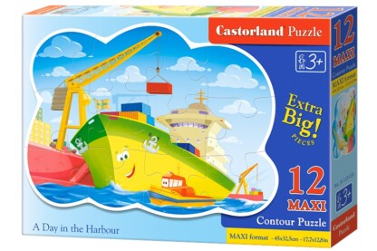 Castorland B-120130 - Egy nap a kikötőben - 12 db-os Maxi puzzle