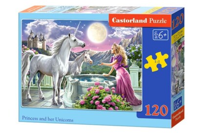Castorland B-13098 - Hercegnő és unikornisai - 120 db-os puzzle