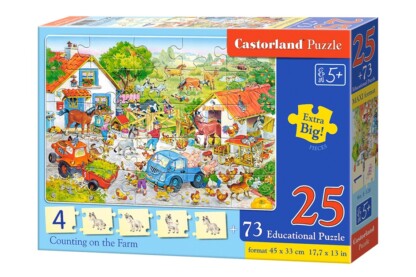 Castorland E-128 - Számolás a farmon - Oktató puzzle