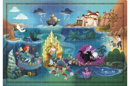 Clementoni 1000 db-os puzzle - Disney Kis Hableány Történet Térkép (39664)