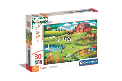 Clementoni 20286 - Az állatfarmon - 30 db-os Szuper színes puzzle