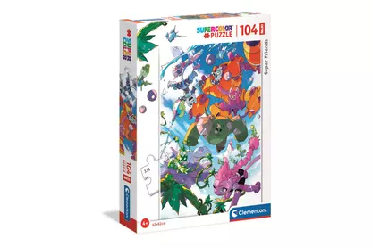 Clementoni 23754 - Super Friends - 104 db-os Szuper Színes Maxi puzzle