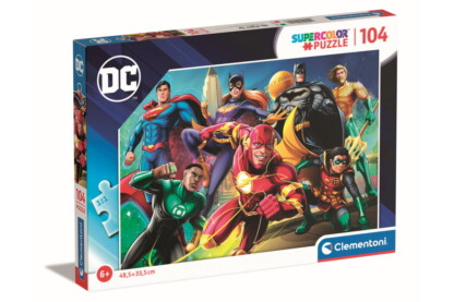 Clementoni 25721 - DC Comics szuperhősök - 104 db-os Szuper Színes puzzle