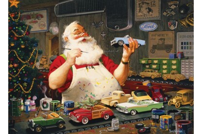 Cobble Hill 80046 - Santa Painting Cars - 1000 db-os puzzle