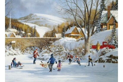 Cobble Hill 80059 - Hockey on Frozen Lake - 1000 db-os puzzle