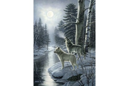 Cobble Hill 80108 - Wolves by Moonlight - 1000 db-os puzzle