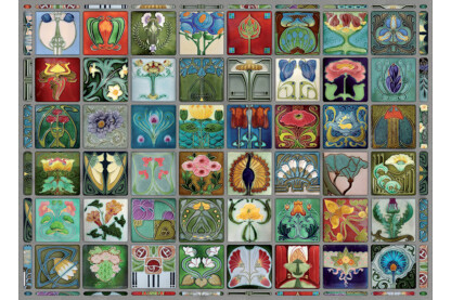 Cobble Hill 80256 - Art Nouveau Tiles - 1000 db-os puzzle