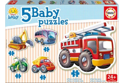 Educa 14866 -  Baby sziluett puzzle - Járművek - 3,4,5 db-os puzzle