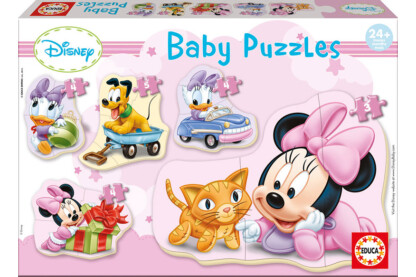 Educa 15612 -  Baby sziluett puzzle - Disney - Minnie - 3,4,5 db-os puzzle