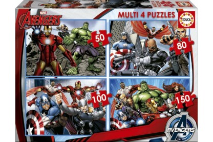 Educa 16331 - Avengers - Bosszúállók - 4 az 1-ben puzzle (50,80,100,150 db-os) puzzle